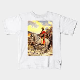 Menelik II of Ethiopia, Battle of Adwa, illustration (C036/6546) Kids T-Shirt